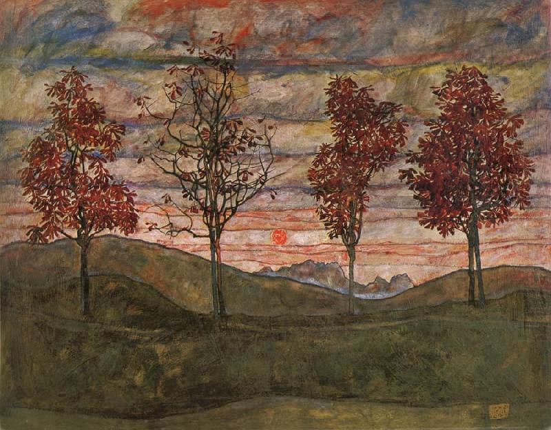 Four Trees, Egon Schiele